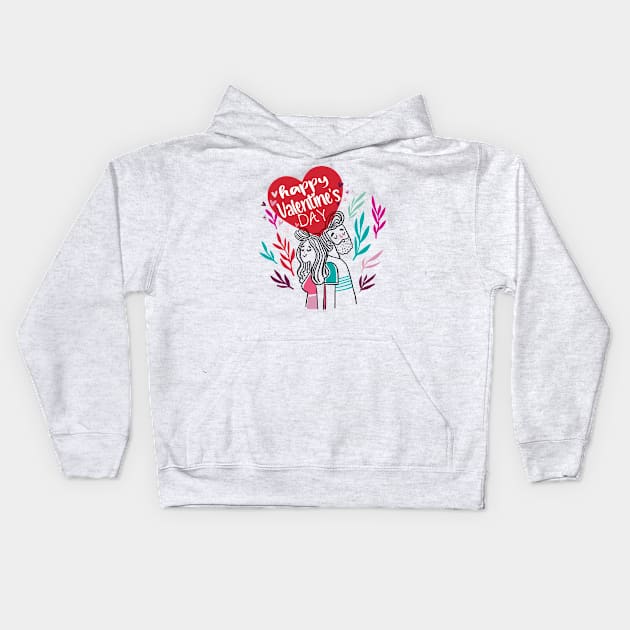 Happy Valentine s Day Kids Hoodie by care store